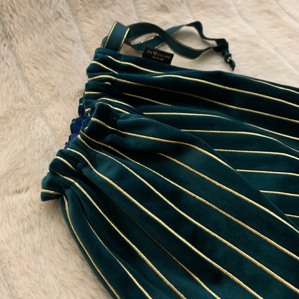 COPY - Jo Malone Green Velvet Gold Stripe Drawstr…